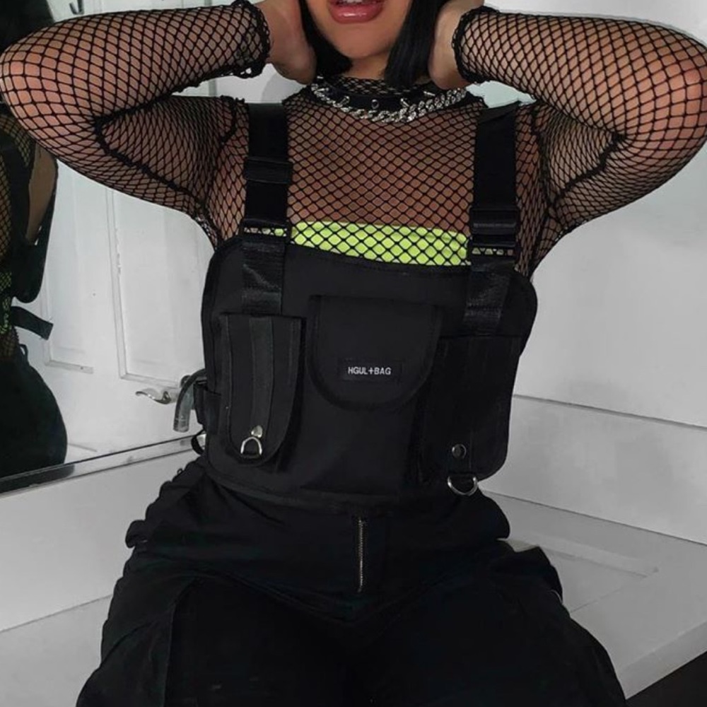 Black chest bag